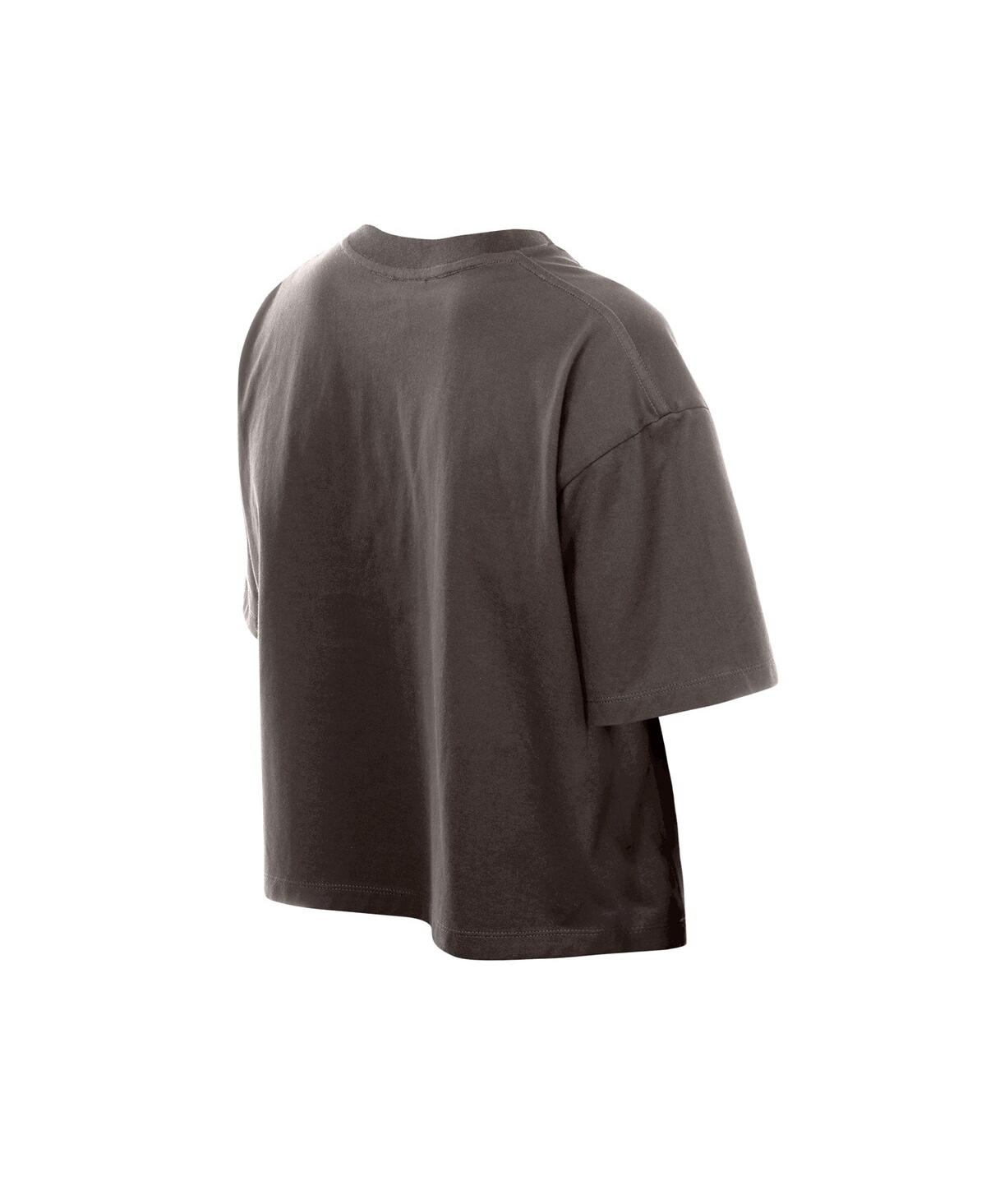 New Era Men's Brown San Diego Padres Boxy Foil Logo T-shirt In Brown