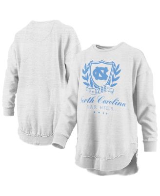 Pressbox - Women's Heather Gray North Carolina Tar Heels Field Day M&eacute;lange Poncho Pullover Sweatshirt
