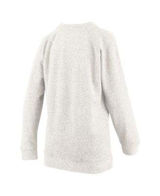 Women's Oatmeal Clemson Tigers Plus Size Comfy Cairo Terry Pullover Sweatshirt