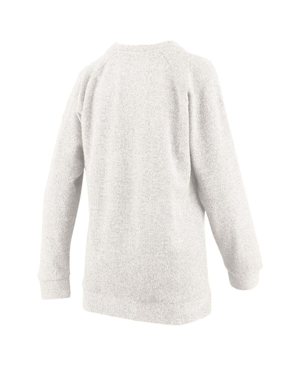 Pressbox Women's Oatmeal Clemson Tigers Plus Size Comfy Cairo Terry Pullover Sweatshirt In Gray