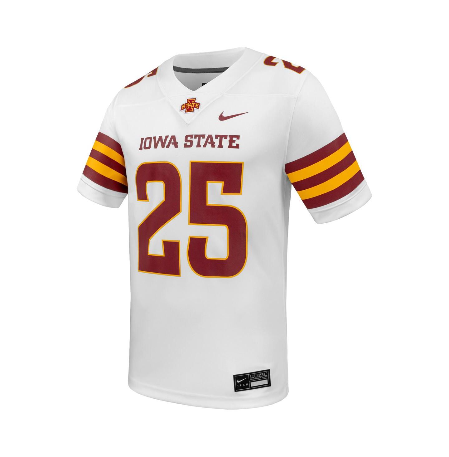 Мужской топ Nike White Iowa State Cyclones Untouchable Replica Game Jersey — фото 3