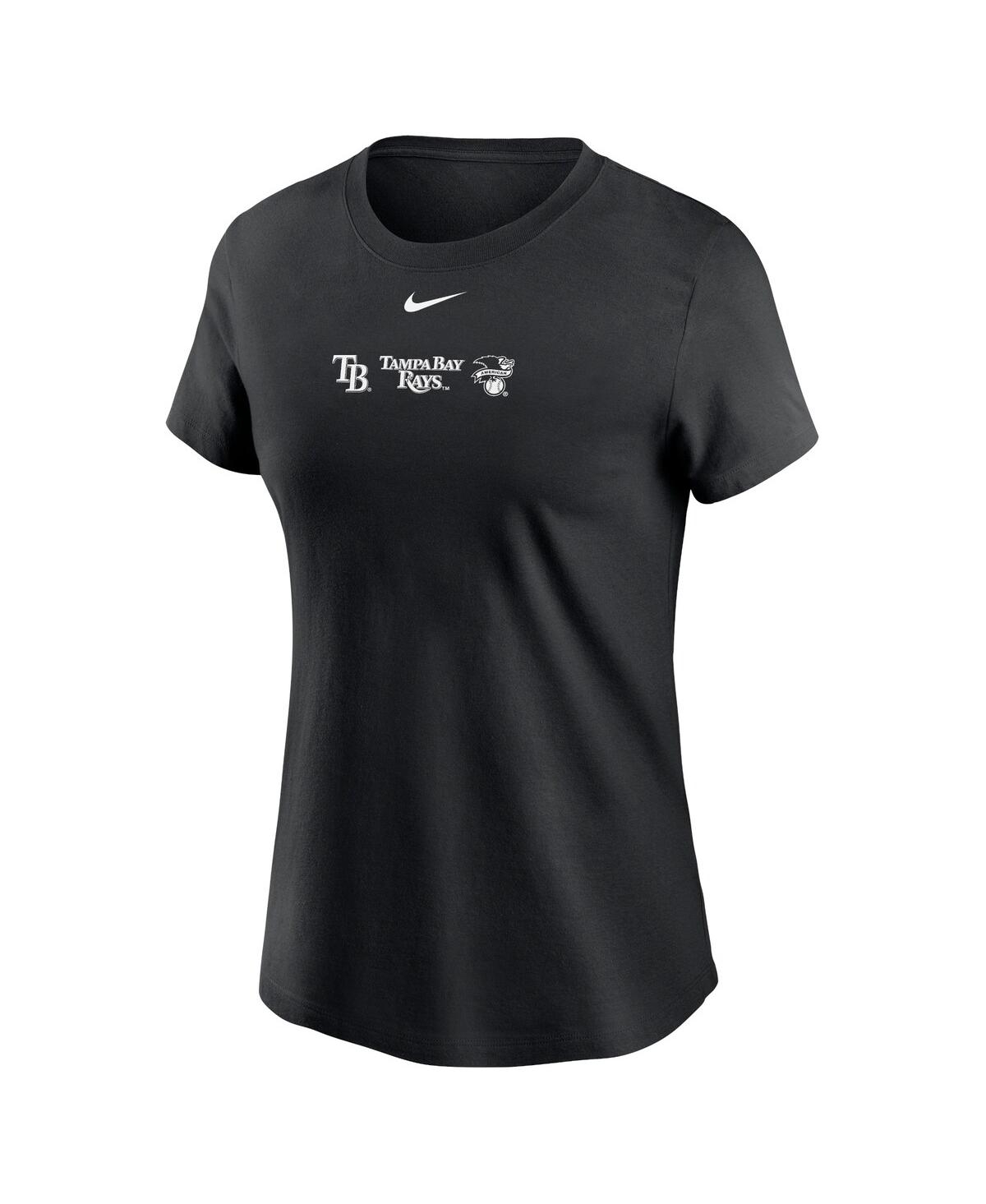 Nike Women's Black Tampa Bay Rays Over Shoulder T-shirt In Black