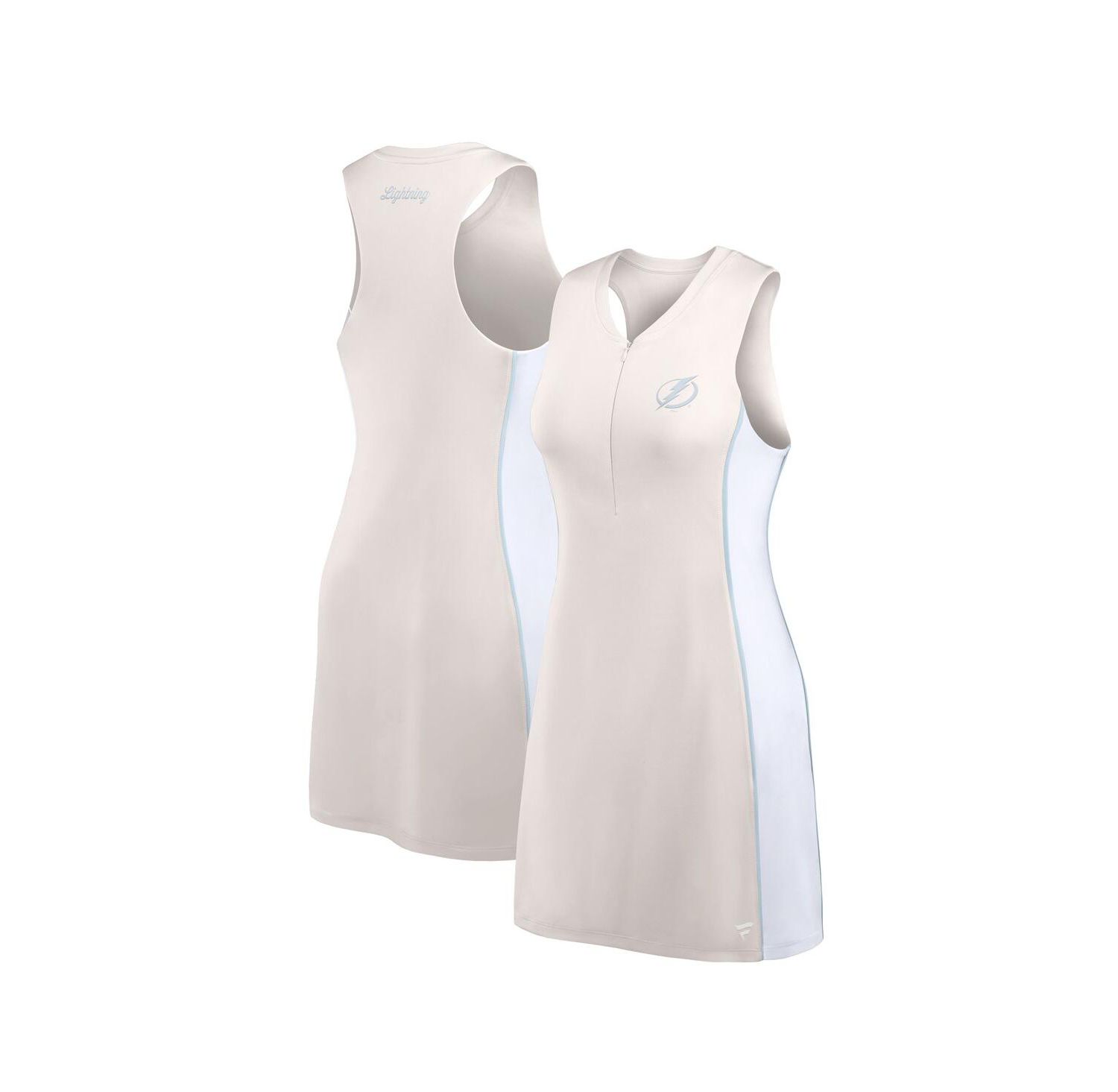Women's Tan Tampa Bay Lightning Studio Boost Athletic Half-Zip Dress
