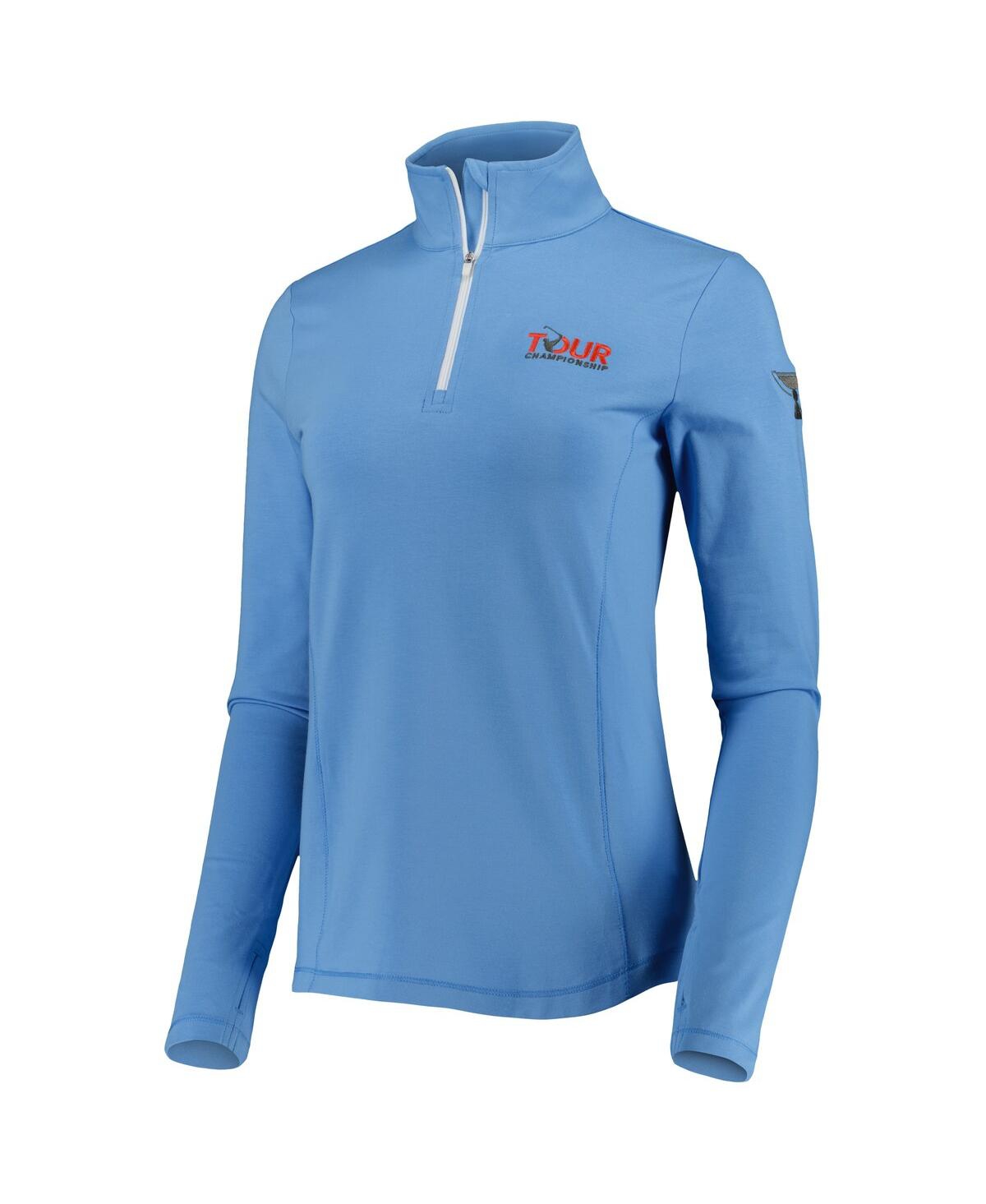 Tasc Performance Women's Light Blue Tour Championship Recess Quarter-zip Sweatshirt In Blue