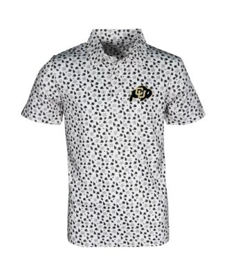 Garb - Big Boys and Girls White Colorado Buffaloes Earnest Allover Print Polo Shirt