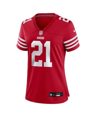 Women's Deion Sanders Scarlet San Francisco 49ers Retired Player Game Jersey