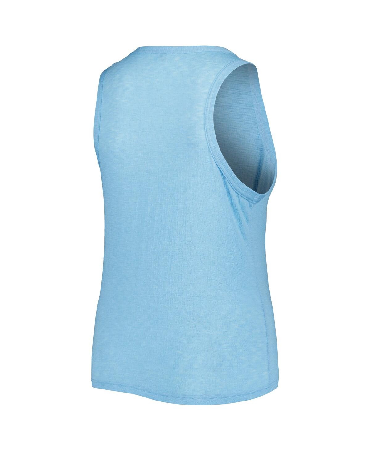 Soft As A Grape Women's Royal Kansas City Royals Plus Size High Neck Tri-blend Tank Top In Blue