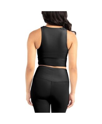 Women's Black Nebraska Huskers Buttery Soft Midi Bra and Leggings Set