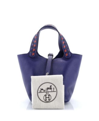 Pre-Owned HERMES PM Picotin Lock Bag Tressage Epsom