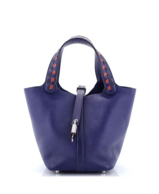 Pre-Owned HERMES PM Picotin Lock Bag Tressage Epsom