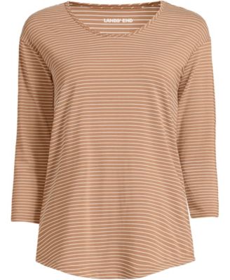 Women's 3/4 Sleeve Lightweight Jersey Shirttail Tee