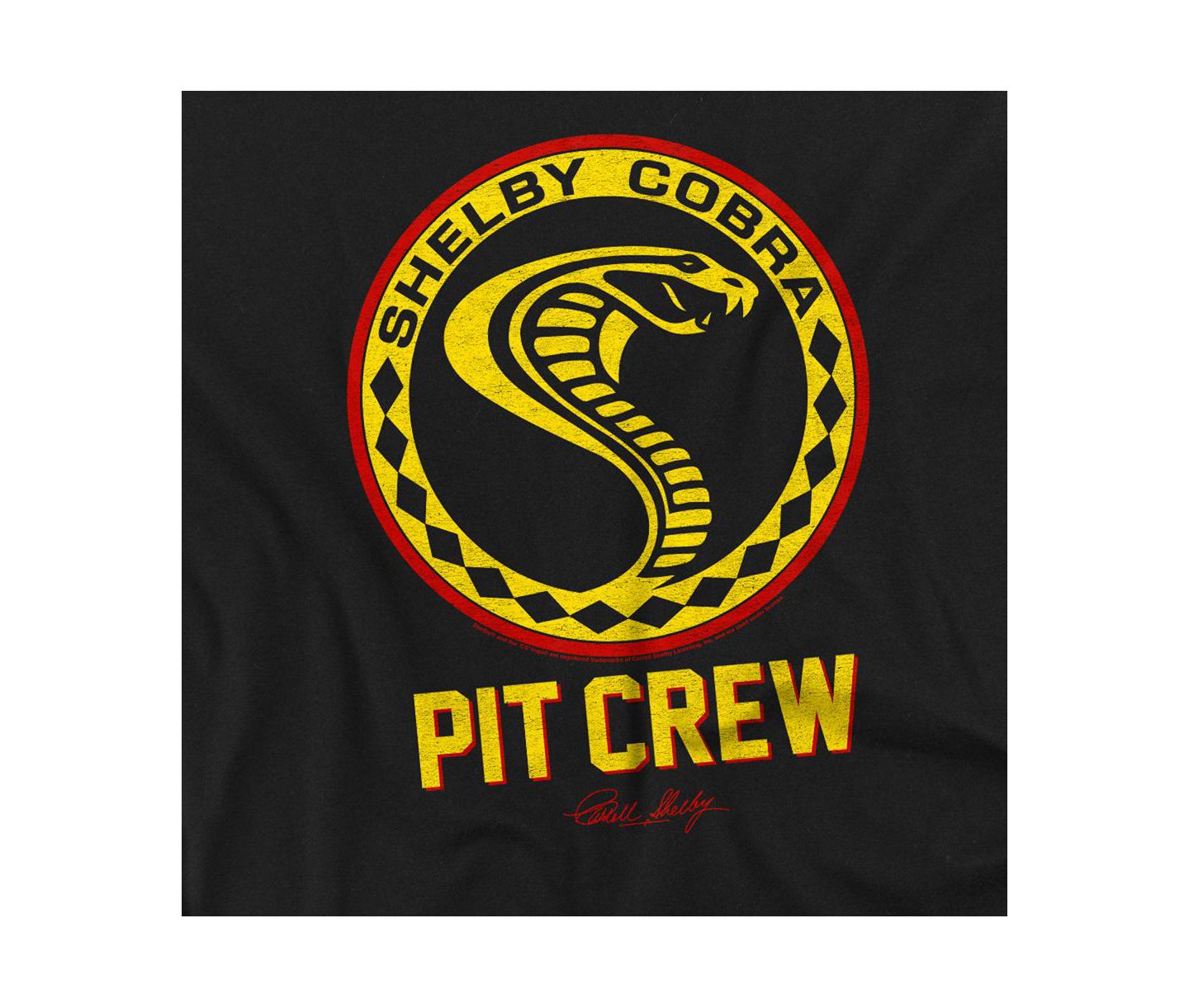 Мужская футболка Shelby Cobra Shelby Vintage Pit Crew Badge T, цвет: Чёрный — фото 2