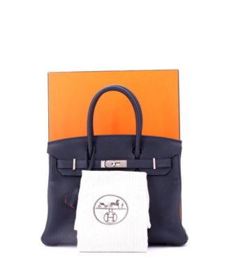 Pre-Owned HERMES Birkin 30 Handbag Verso Togo with Palladium Hardware