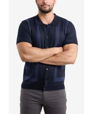 Men's Button Down Short Sleeve Sweater