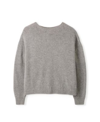 Women's Boxy Saddle Shoulder Crew Neck Sweater