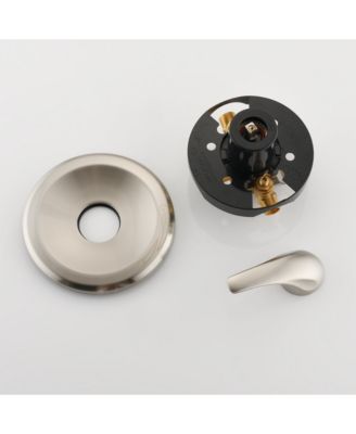 High Pressure 48-Setting Dual Shower Head Combo with Handheld & Adjustable Slide Bar – Brushed Nickel