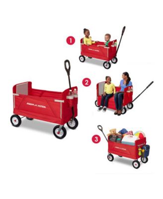 All Terrain 3-in-1 Off Road EZ Fold Wagon for Kids and Cargo, Red