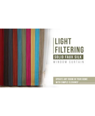 Artisan Lightweight Transparent Faux Silk Sheer Grommet Single Curtain Panel