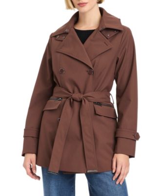 Women's Double-Breasted Belted Trench Coat