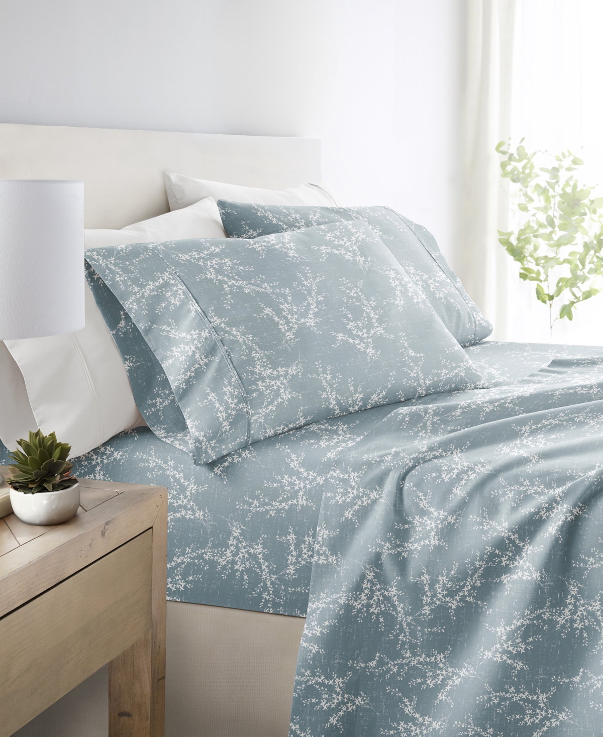 Ienjoy Home Delicate Details 4-p.c. Sheet Set, Full In Blue