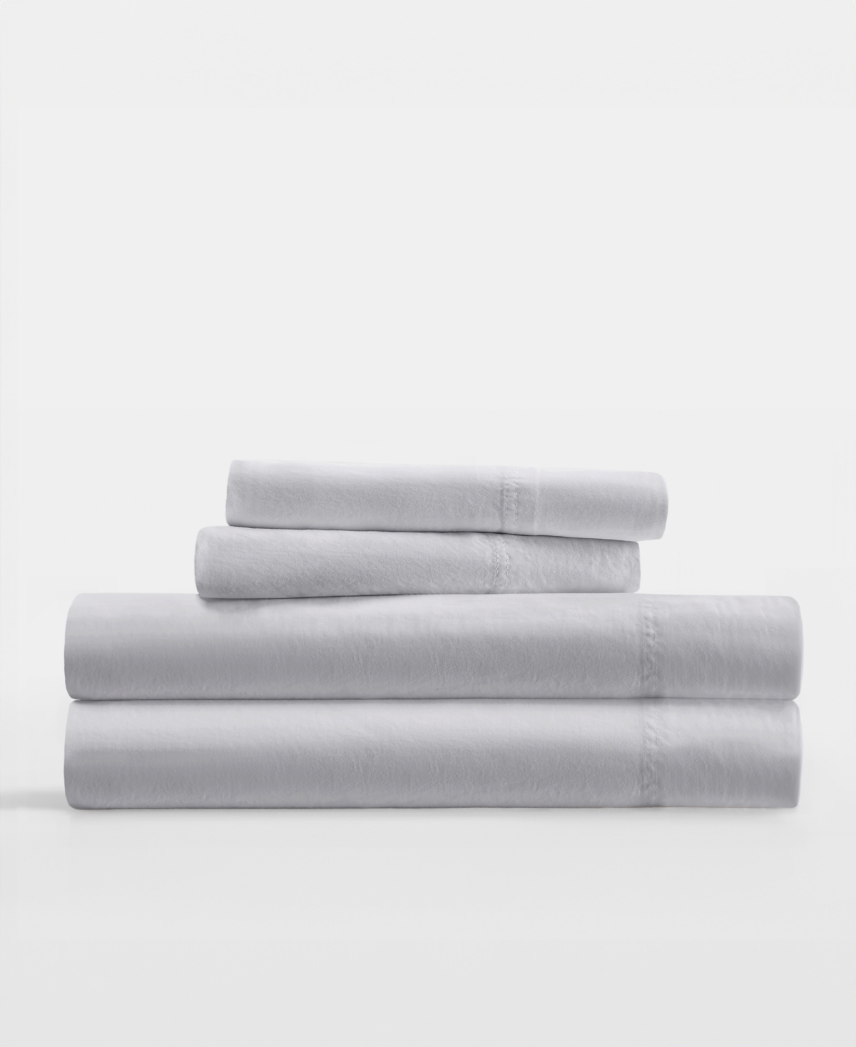Ienjoy Home Long Staple 300-thread Count Cotton Solid 3-pc. Sheet Set, Twin In Gray