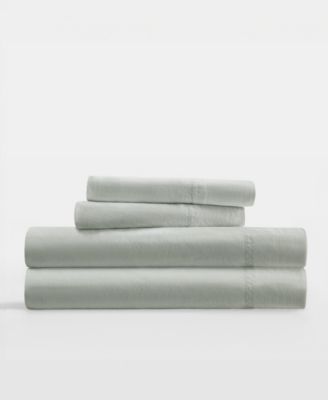 Long Staple 300-Thread Count Cotton Solid 4-Pc. Sheet Set, King