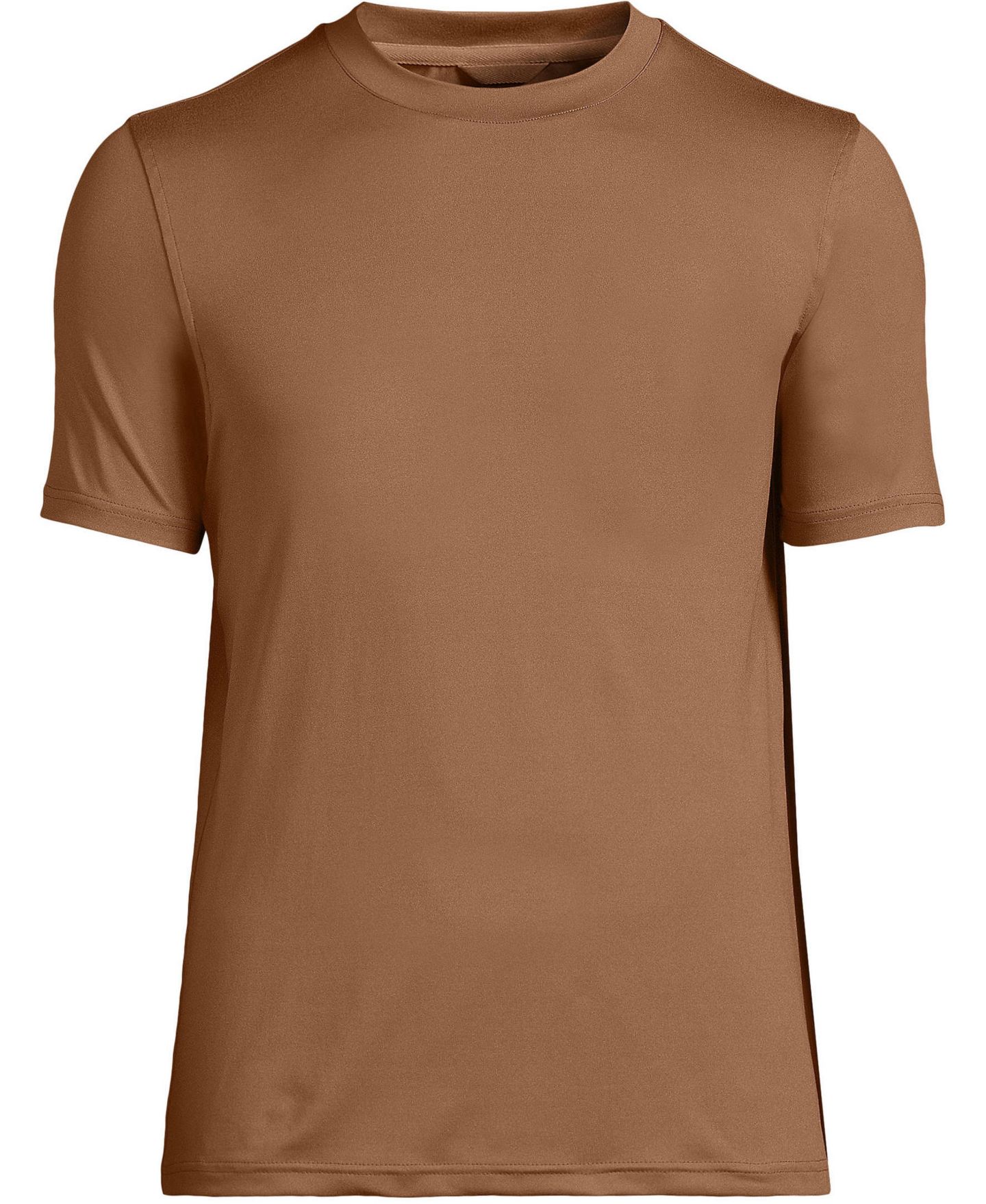 Мужская футболка Lands' End Short Sleeve Cooling Performance, цвет: Кленовый карамельный — фото 3