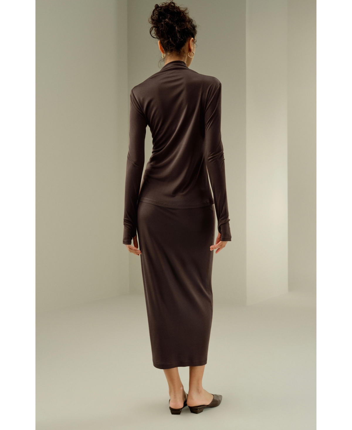 Lilysilk Women's Slim Fitted Silk Jersey Long Sleeve Top