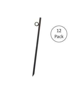Grip Rebar 18 Inch Steel Durable Tent Canopy Ground Stakes (12 Pack)