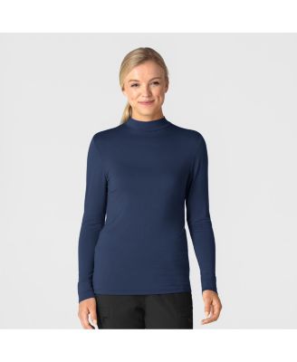 Layers Women’s Long Sleeve Mock Neck Silky Tee