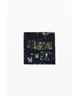 Women's Square lettering scarf