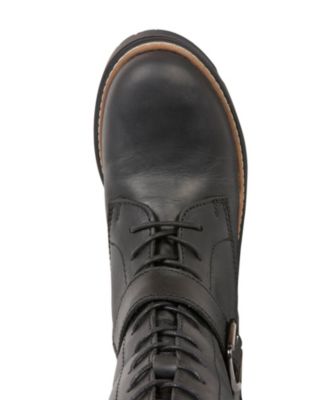 Strap Detail Mid Calf Boot