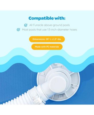 59"x1.5" Universal Replacement Hose Kit for Above Ground Swimming Pool
