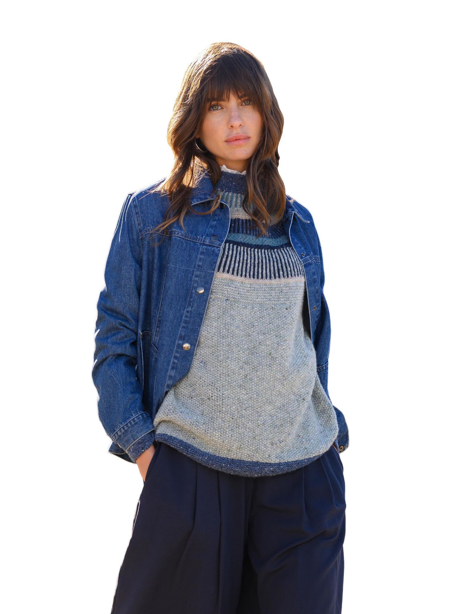 Women's Statement Donegal Crew Neck Sweater