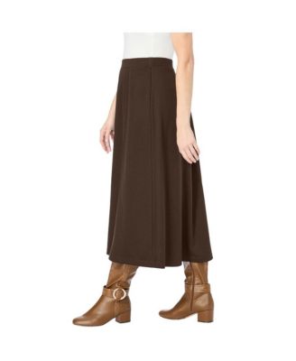 Plus Size Ponte Knit A-Line Skirt