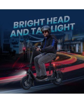 450W Electric Scooter for Unisex Adults: 265LBS MaxLoad, 22 Miles Range, 15.5MPH Top Speed, 3 Modes, Adjustable Seat, LCD Display
