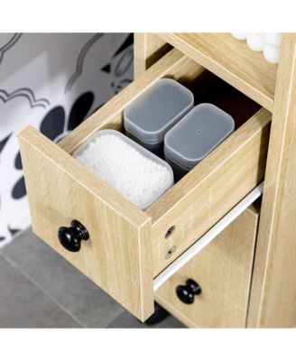 27"H Wood Durable Essential Storage Bathroom Cabinet