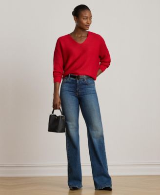 Women's Rib-Knit Dolman-Sleeve Sweater