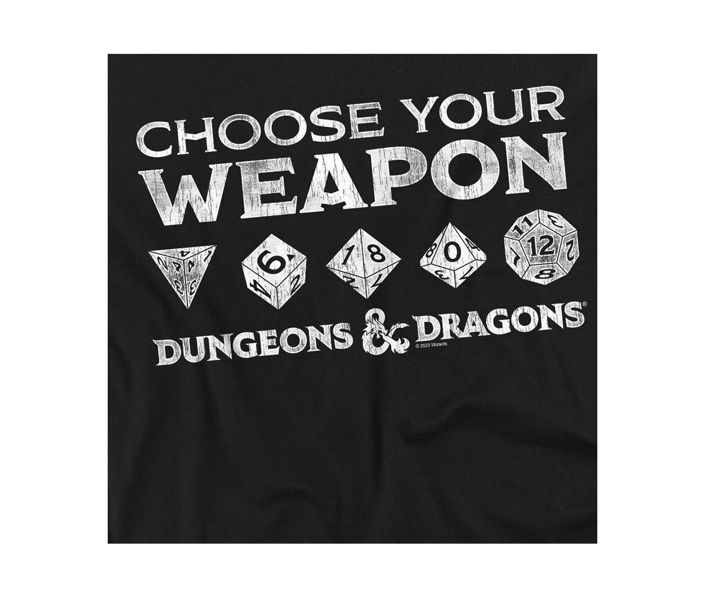 Мужская футболка D&D Dungeons and Dragons Choose Your Weapon, цвет: Чёрный — фото 2