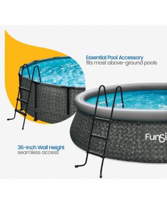 36" SureStep 3 Stair Outdoor Above Ground Swimming Pool Ladder, Black