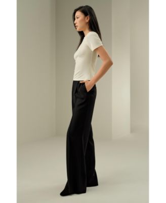 Women's Slim Fitted Silk Jersey Tee