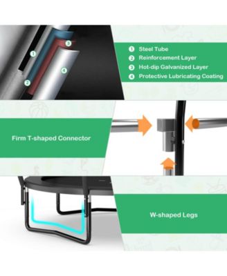 12FT ASTM Approved Recreational Trampoline with Ladder