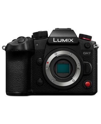 LUMIX GH7 Mirrorless Camera, Bundle with 64GB Memory Card, Li-Ion Battery, Shoulder Bag, Camera Strap and Cleaning Kit