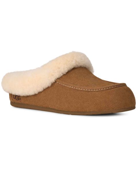 Женские тапочки UGG® Ansley Moccasin Slip On Slippers, цвет: Каштановый