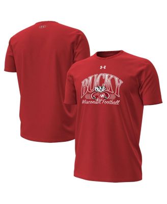 Under Armour - Men's Red Wisconsin Badgers Throwback Performance T-Shirt