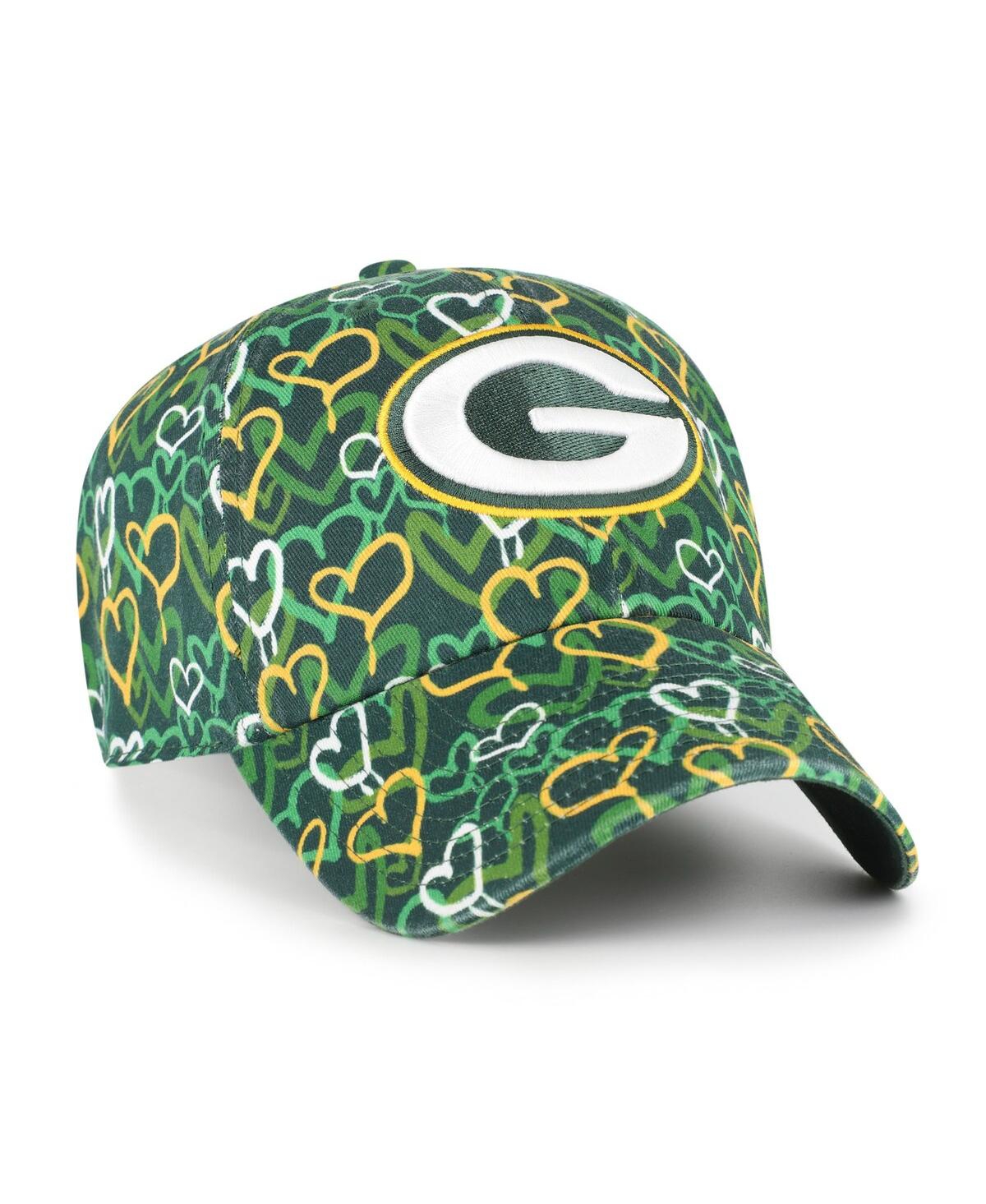 47 Brand Girls Toddler Green Green Bay Packers Mural Clean Up Adjustable Hat In Green