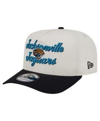 New Era - Men's Cream/Black Jacksonville Jaguars Chainstitch A-Frame 9FIFTY Adjustable Hat