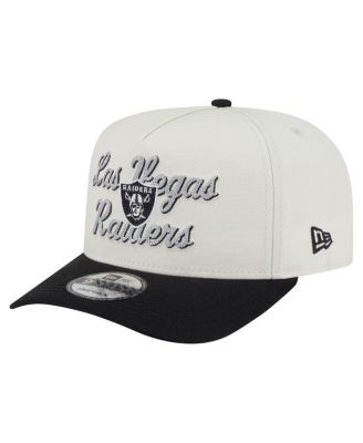 New Era - Men's Cream/Black Las Vegas Raiders Chainstitch A-Frame 9FIFTY Adjustable Hat