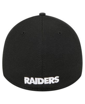 Men's Black Las Vegas Raiders Visor Hit 39THIRTY Flex Hat