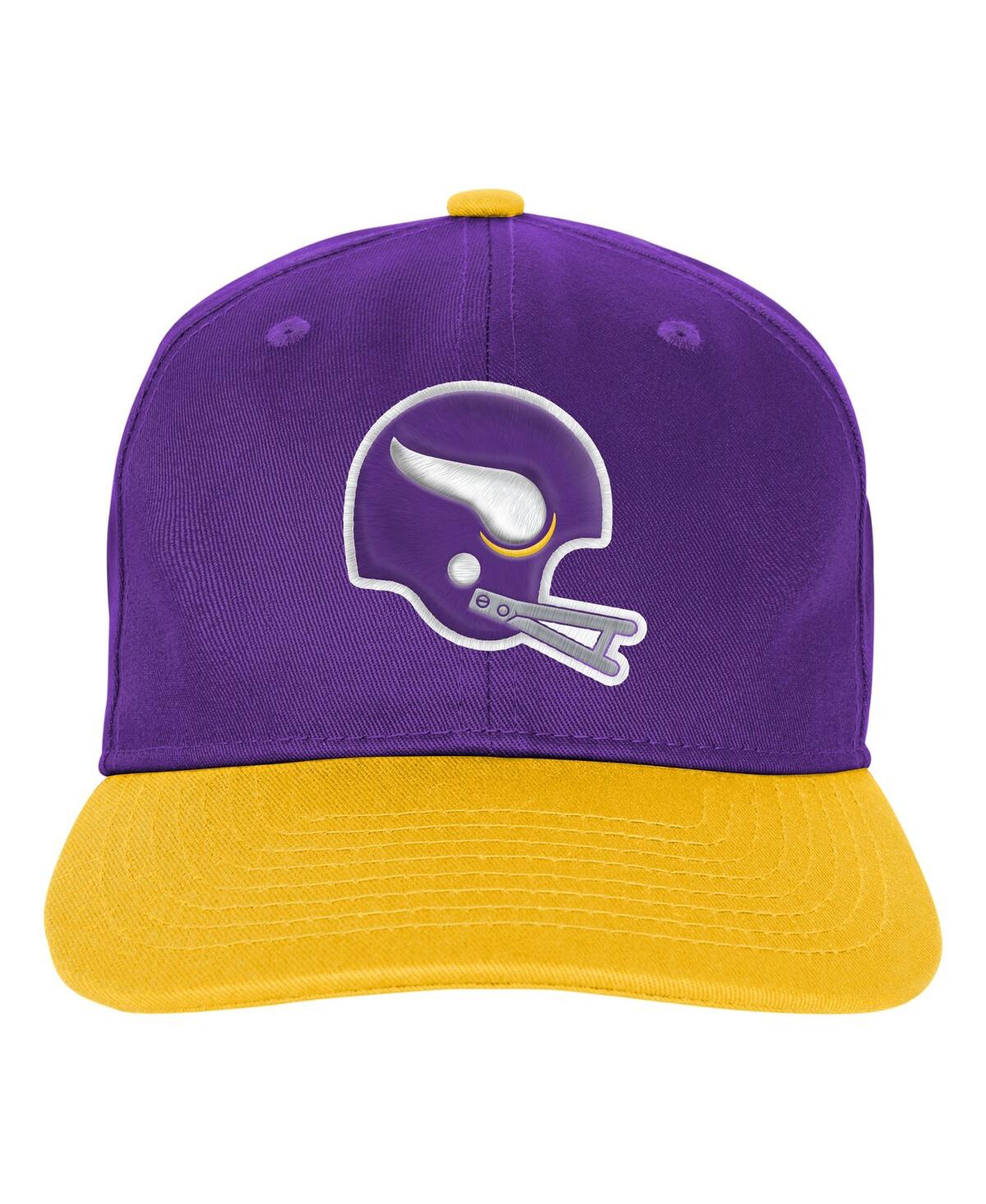 Outerstuff Big Boys And Girls Purple Minnesota Vikings True Retro Adjustable Hat In Purple